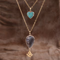 Moonstone Pendant Double Chain Necklace - Norellé