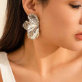 Gradient Petals Dripping Oil Exaggerated Earrings - Norellé