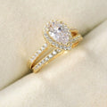S925 Inlaid Water Drop Pear-shaped Zircon Women's Ring - Norellé