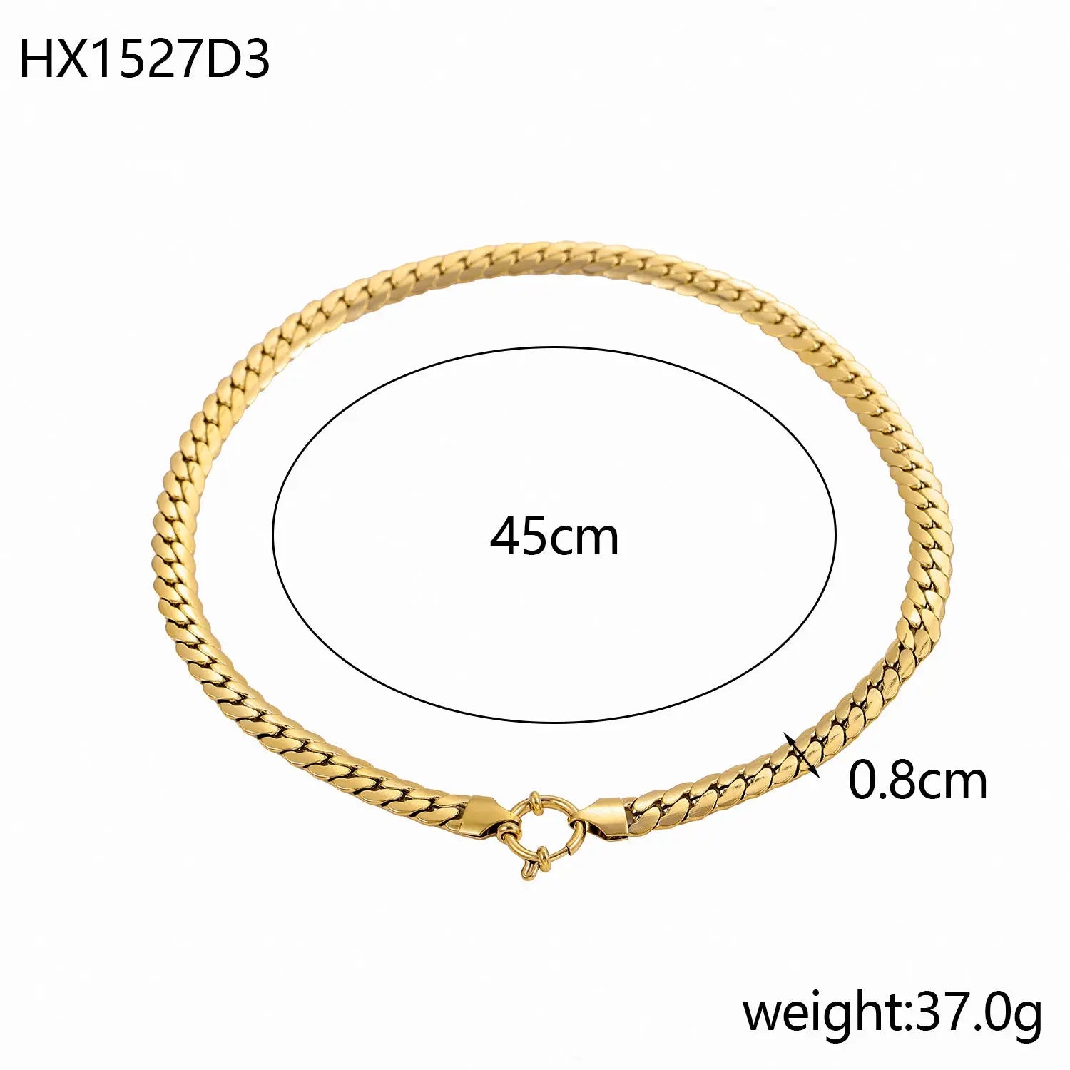Encrypting Smooth NK Chain Necklace - Norellé