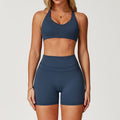 Women's Solid Color Sanding Tight Back Yoga Suit - Norellé