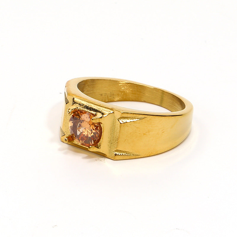 Fashion Simple Square Diamond Unisex Ring - Norellé