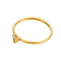 12-color Birthday Stone Birthday Stone Peach Heart Zircon Ring - Norellé