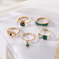 Emerald Diamond-studded Ring Suit Women - Norellé