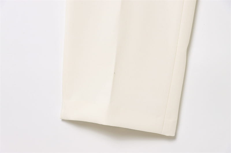 Thin Scarf Lapel Blazer Straight-leg Pants