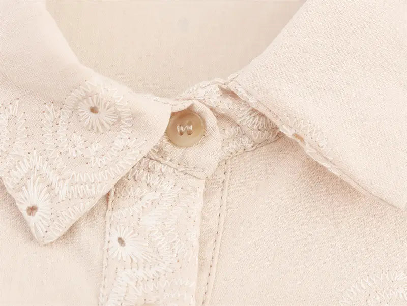 Hollow Embroidery Sleeveless Dress