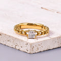 J117 Mixed Batch Chain Style Square Zircon Ring - Norellé