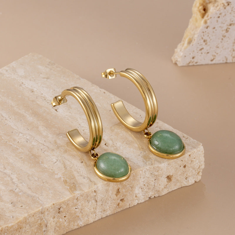 French Minority Design Titanium Steel Earrings - Norellé