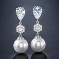 Stylish Water Drop Zircon Earrings Elegant - Norellé