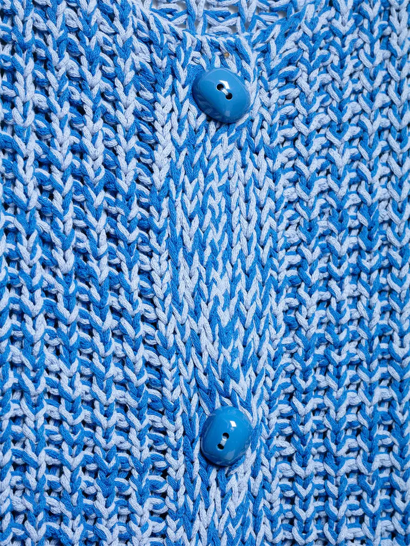 Solid Color Thick Needle Knit Casual Short Vest