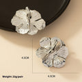 Geometric Cold Wind Electroplated Metal Plant Flower Earrings - Norellé