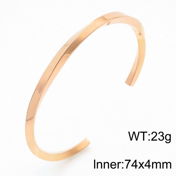 Twisted Ring Square Twisted Stainless Steel Bracelet - Norellé