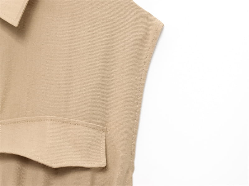 High-grade Sleeveless Slim With Belt Jumpsuit