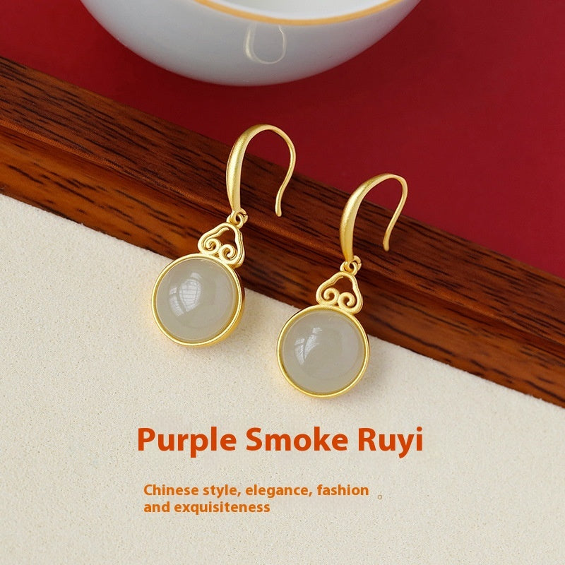 Ancient French Style Earrings New Chinese Style Hanfu Retro - Norellé