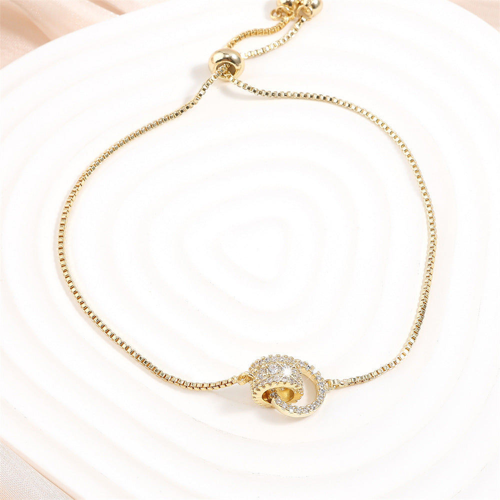 Double Ring Micro Necklace Simple Women's Fashion - Norellé