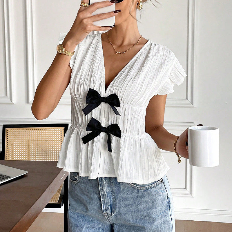 Bow Cardigan Shirt Women - Norellé