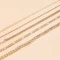 Simple Graceful Metal Chain Retro Creative Snake Chain Anklet Five-piece Set - Norellé