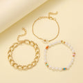 Simple Cuban Thick Chain Pearl Flower Female - Norellé