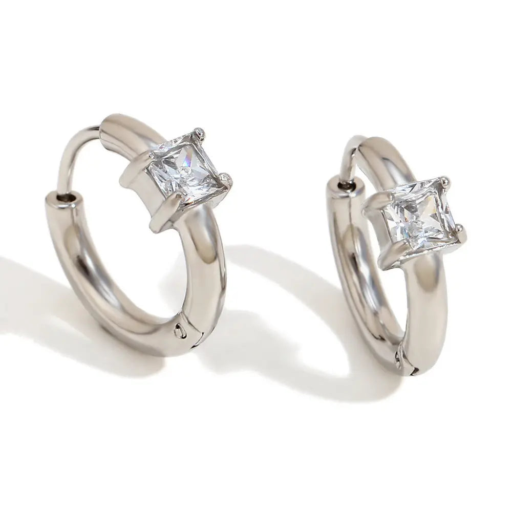 Niche Design Earrings Stainless Steel 18K Gold Plating Ear Clip Women - Norellé