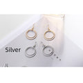 Metal Double-layer Geometric Small Circle - Norellé