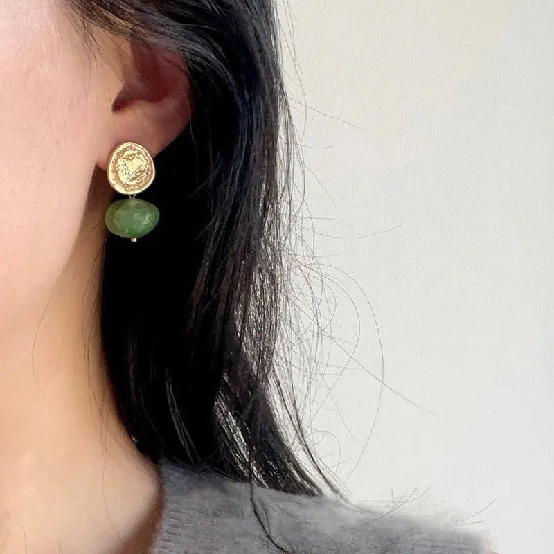 Retro Style Light Luxury And Simplicity Ear Studs Water Drop - Norellé