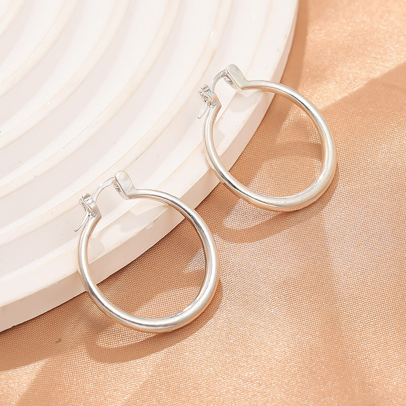 Eye-catching Accessories Fashion Simple Glossy Big Circle Earrings - Norellé