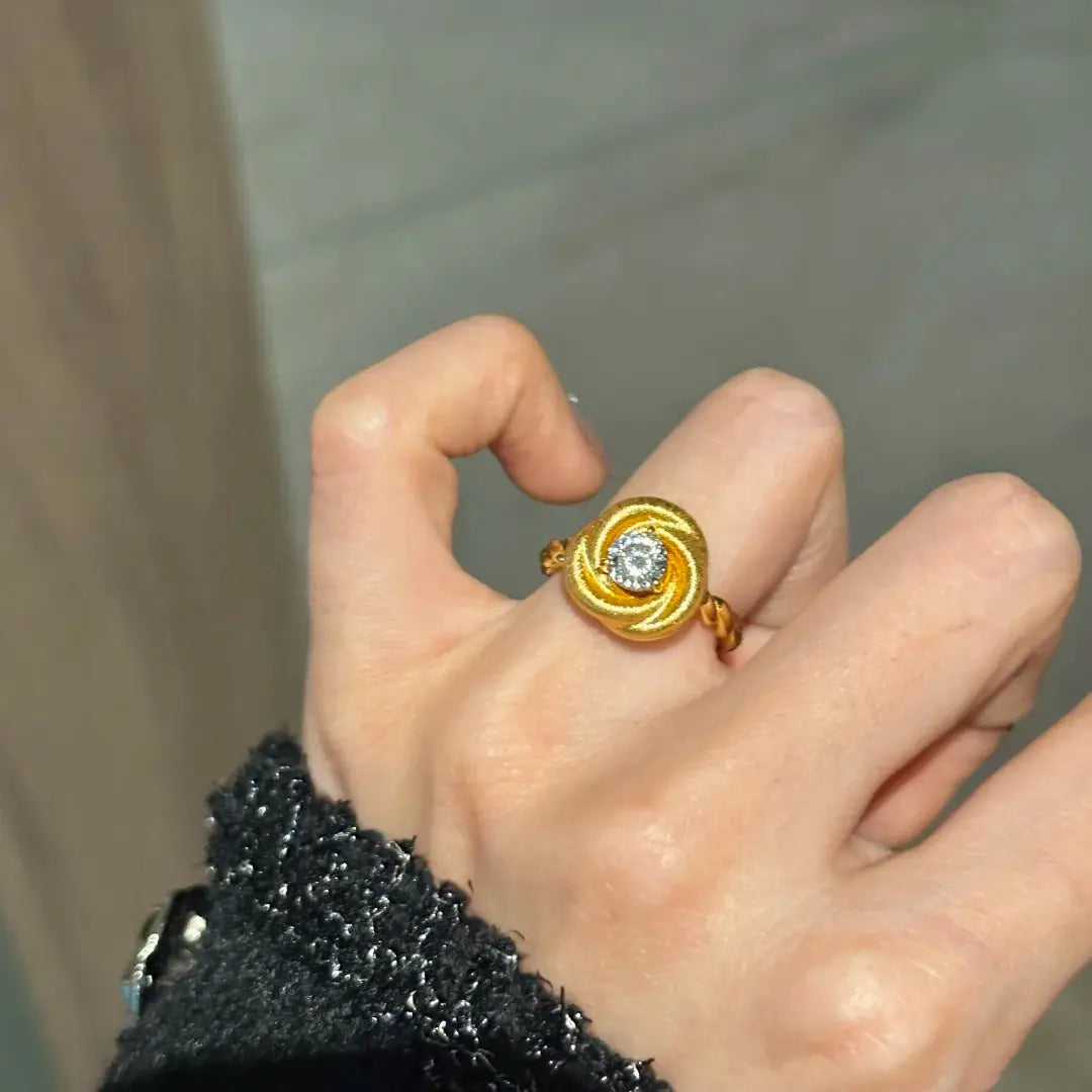 Romantic Eternal Love Mobius Brushed Rose Pendant