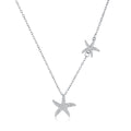 Double Starfish Full Diamond Necklace Female Fashion Special-interest - Norellé