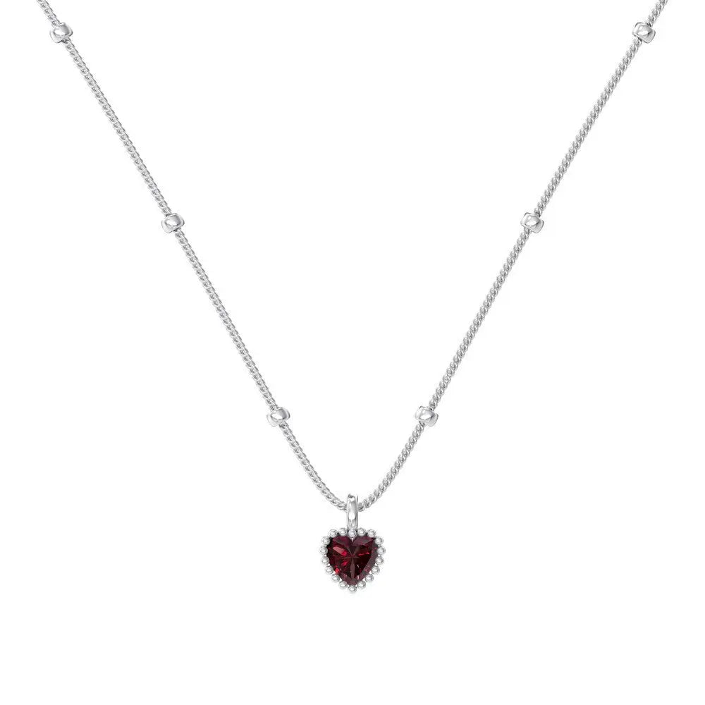 S925 Sterling Silver Necklace Women's Advanced Oval Water Foam 8A Heart-shaped Zircon Flower Horse Eye Clavicle Chain - Norellé