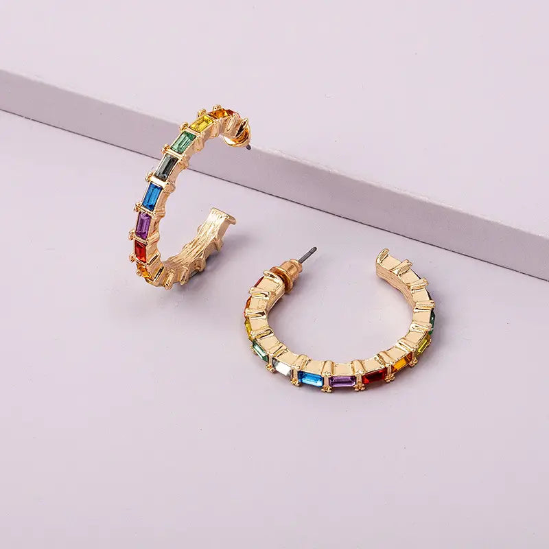 Rainbow Ring Ear Studs