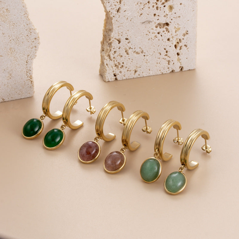 French Minority Design Titanium Steel Earrings - Norellé