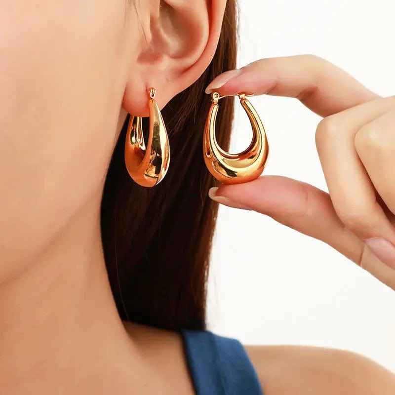 Earring Exaggerated Oval Style - Norellé