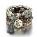 Multi-layer Wooden Bead Beaded Bracelet Elastic Bracelet - Norellé