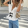 Bow Cardigan Shirt Women - Norellé