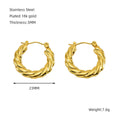 Titanium Steel Round Twist Stud Earrings High Sense - Norellé