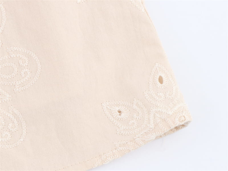 Hollow Embroidery Sleeveless Dress