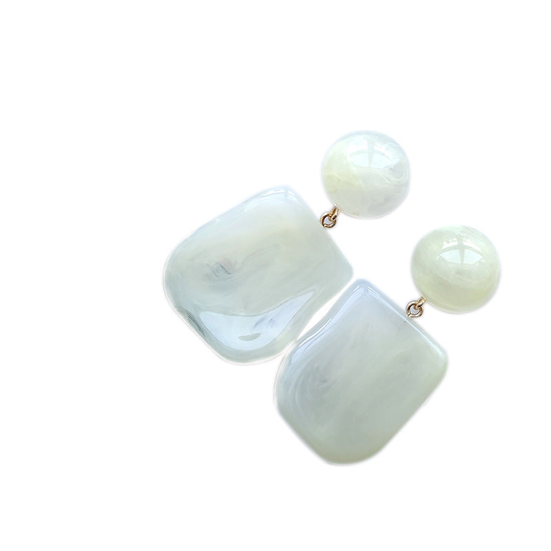 Metallic Texture Transparent Resin Earrings - Norellé