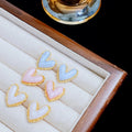 Fruit Color Love Heart Stud Earrings Female Simple Elegant Sweet - Norellé