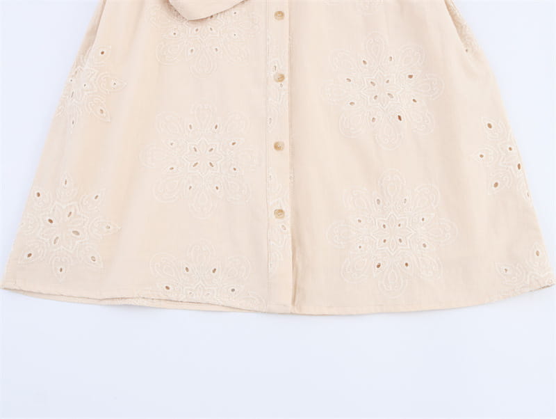 Hollow Embroidery Sleeveless Dress