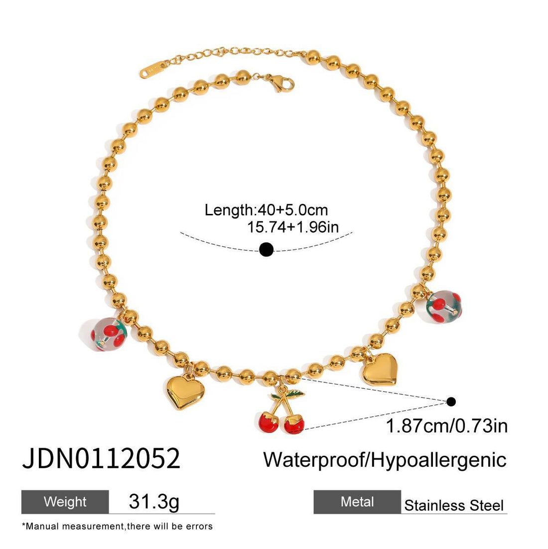 Gold Cherry Necklace - Norellé