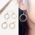 Metal Double-layer Geometric Small Circle - Norellé