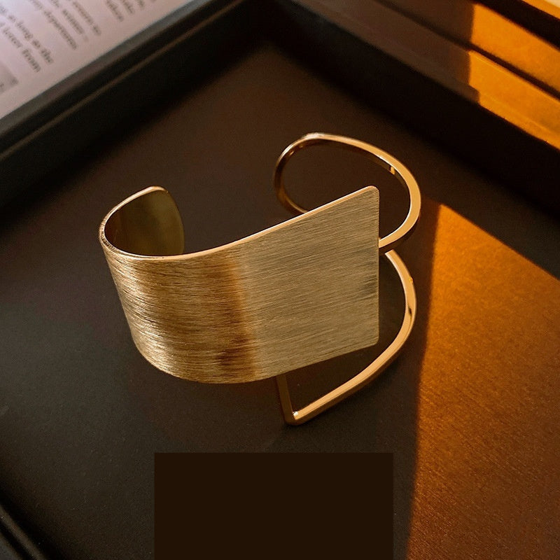 Electroplating Brushed Earrings Bangle Jewelry Suit Advanced Sense Ornament - electronic accessories