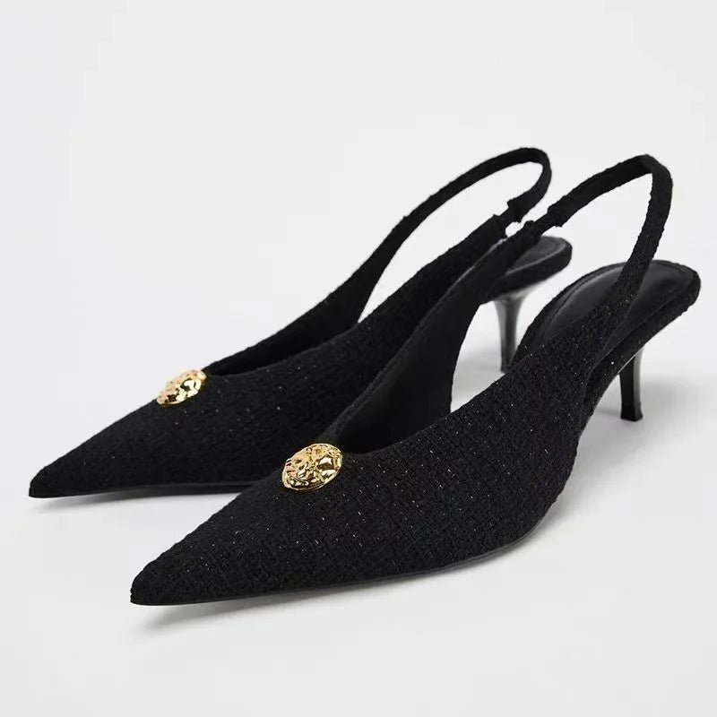 Elegant Black High Heeled Shoes for Ladies - black / 42