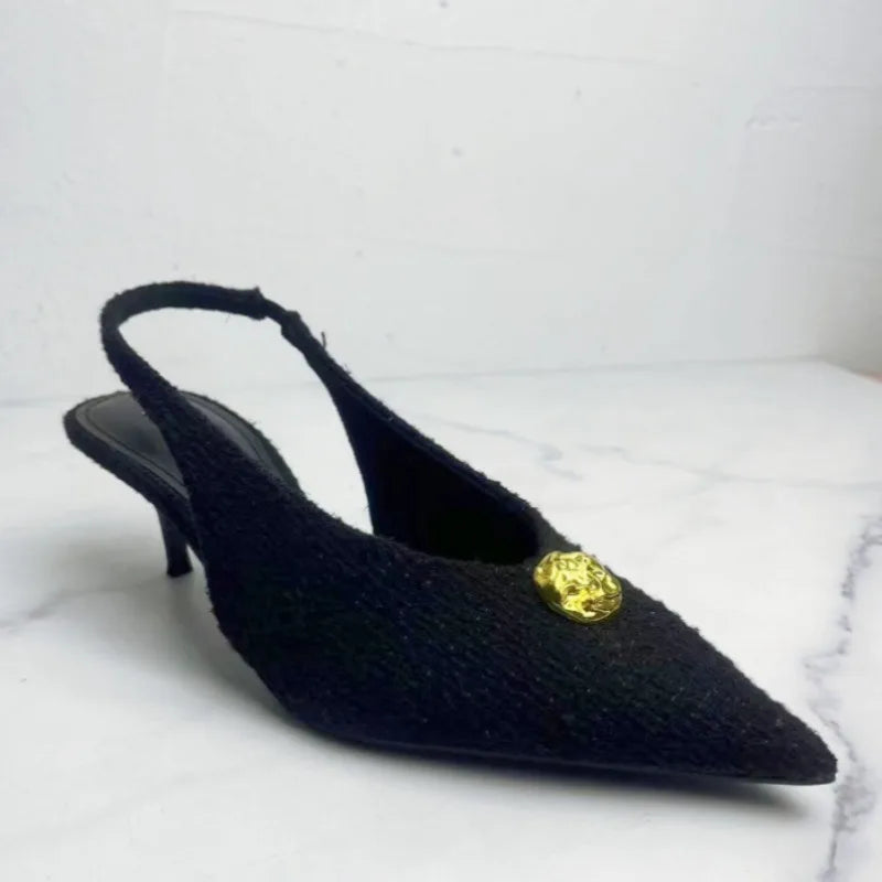 Elegant Black High Heeled Shoes for Ladies