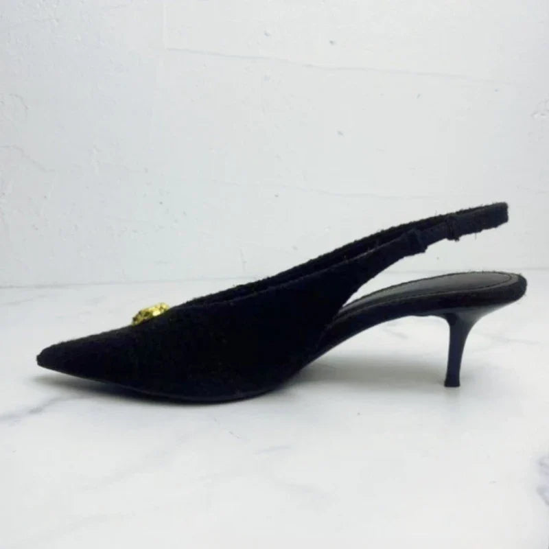 Elegant Black High Heeled Shoes for Ladies