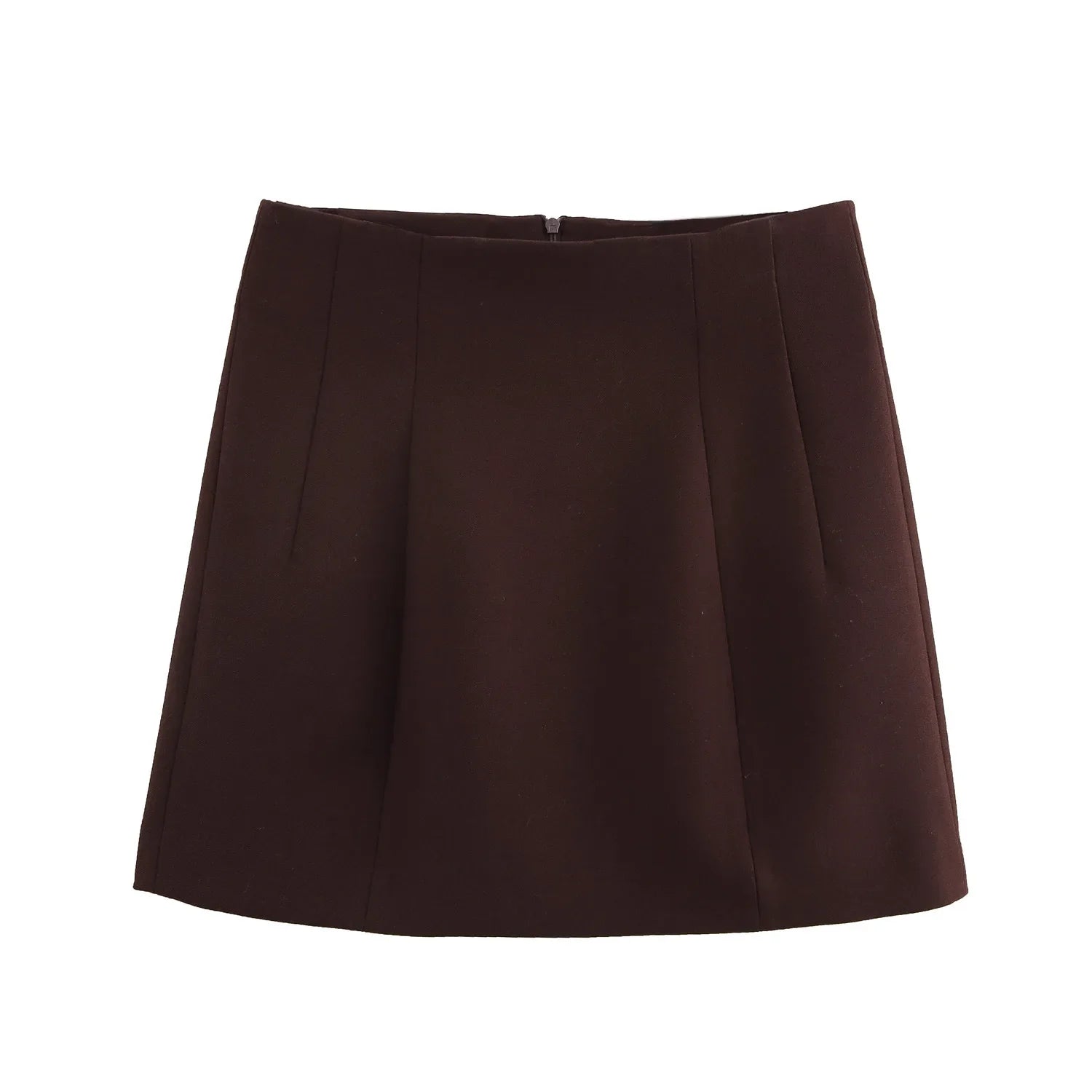 Elegant Blazer Women Brown Suit Jacket - Only Skirt / XS