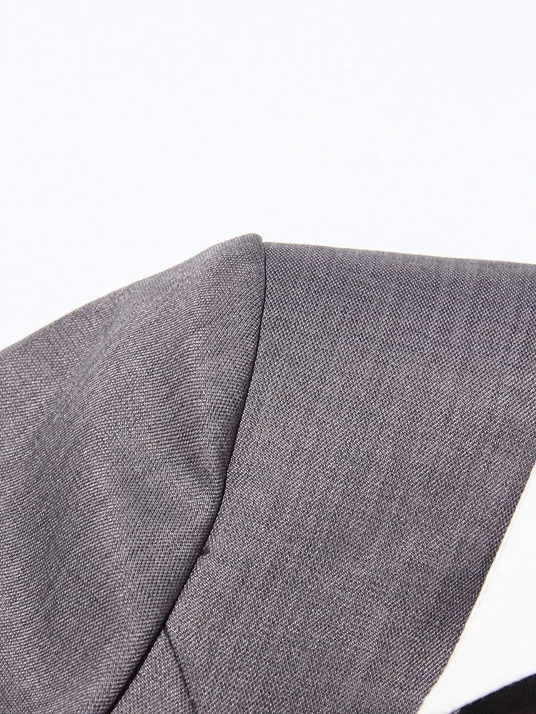 Elegant Casual Spliced Belt Blazer For Women