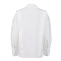 Elegant Cotton Lapel White Shirts Female
