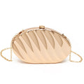 Elegant Exquisite Glossy Iron Metal Case Clutch - GOLD