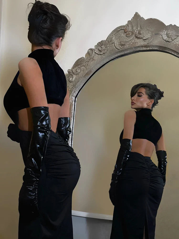 Elegant Hollow Out Maxi Dress